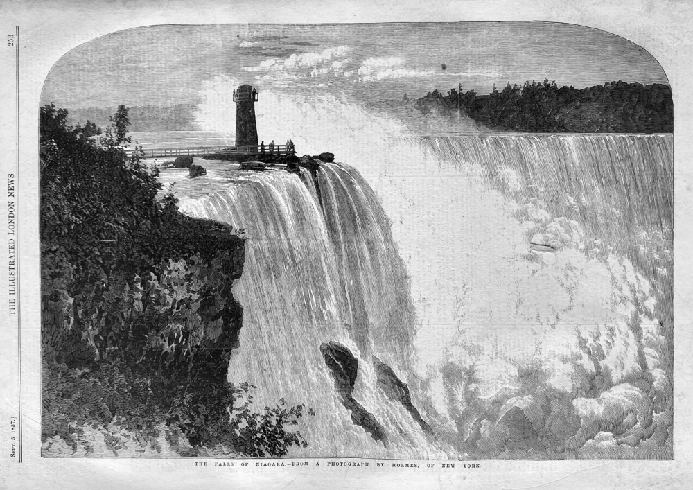 The Falls of Niagara.- From a Photograph by Holmes of New York.  1857.