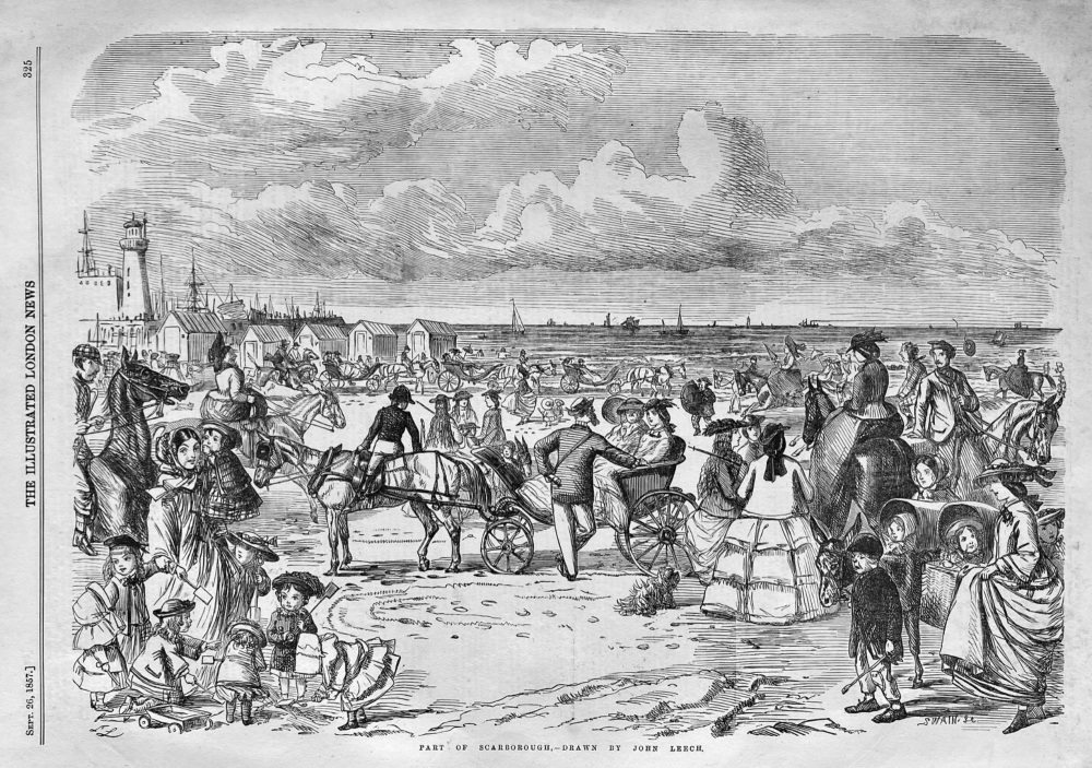 Part of Scarborough.- Drawn  by John Leech.  1857.