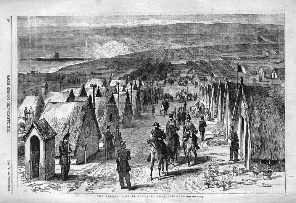 The French Camp at Honvault, near Boulogne.  1855.