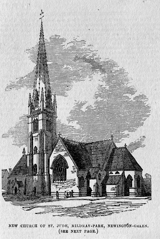 The Church of St. Jude, Mildmay-Park, Newington-Green.  1855.