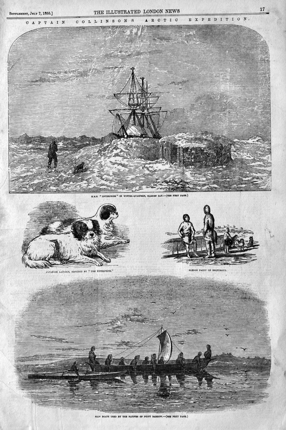 Captain Collinson's Arctic Expedition.  1855.