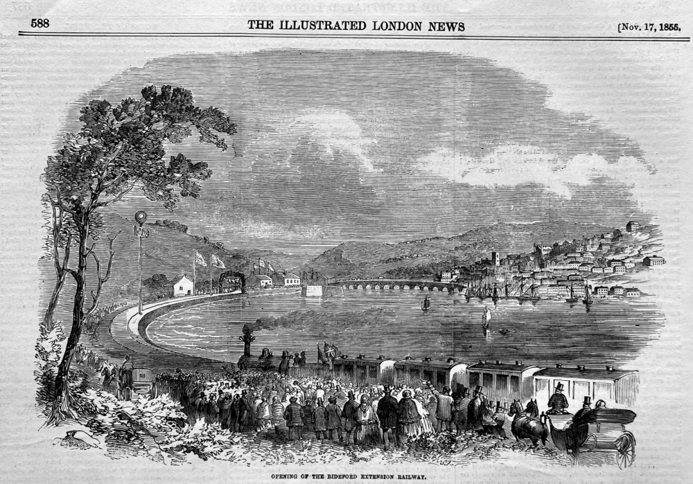 Opening of the Bideford Extension Railway.  1855.