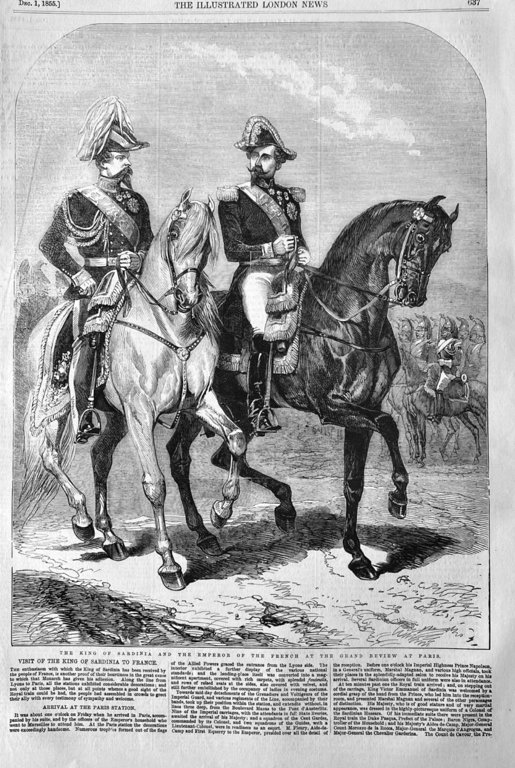 Visit of the king of Sardinia to France.  1855.