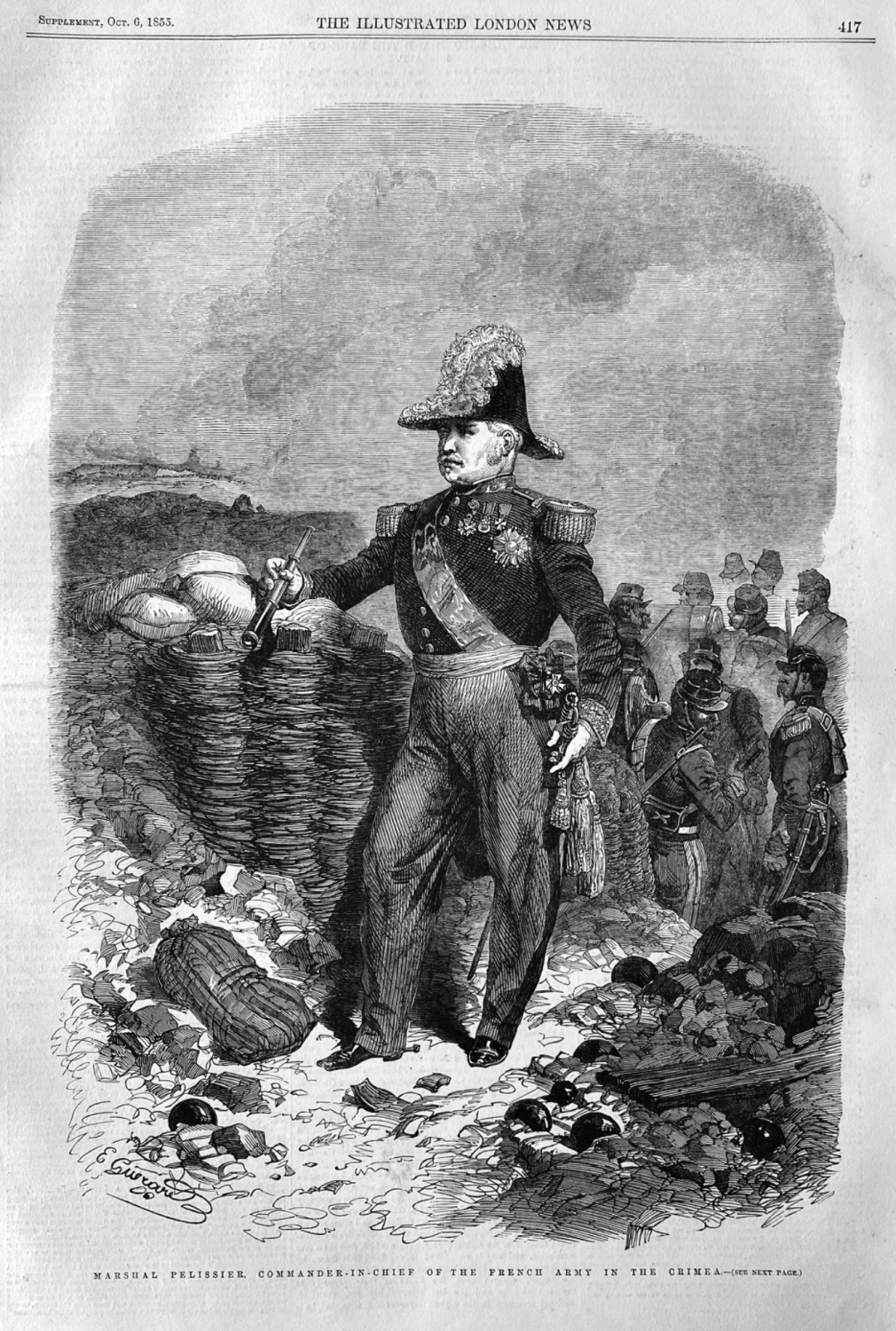 Marshal Pelissier Commander-in-Chief of the French Army in the Crimea.  185