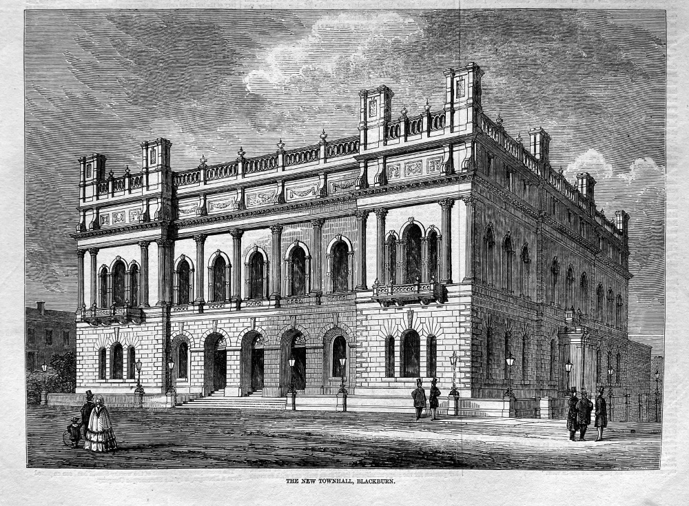 The New Townhall, Blackburn.  1857.