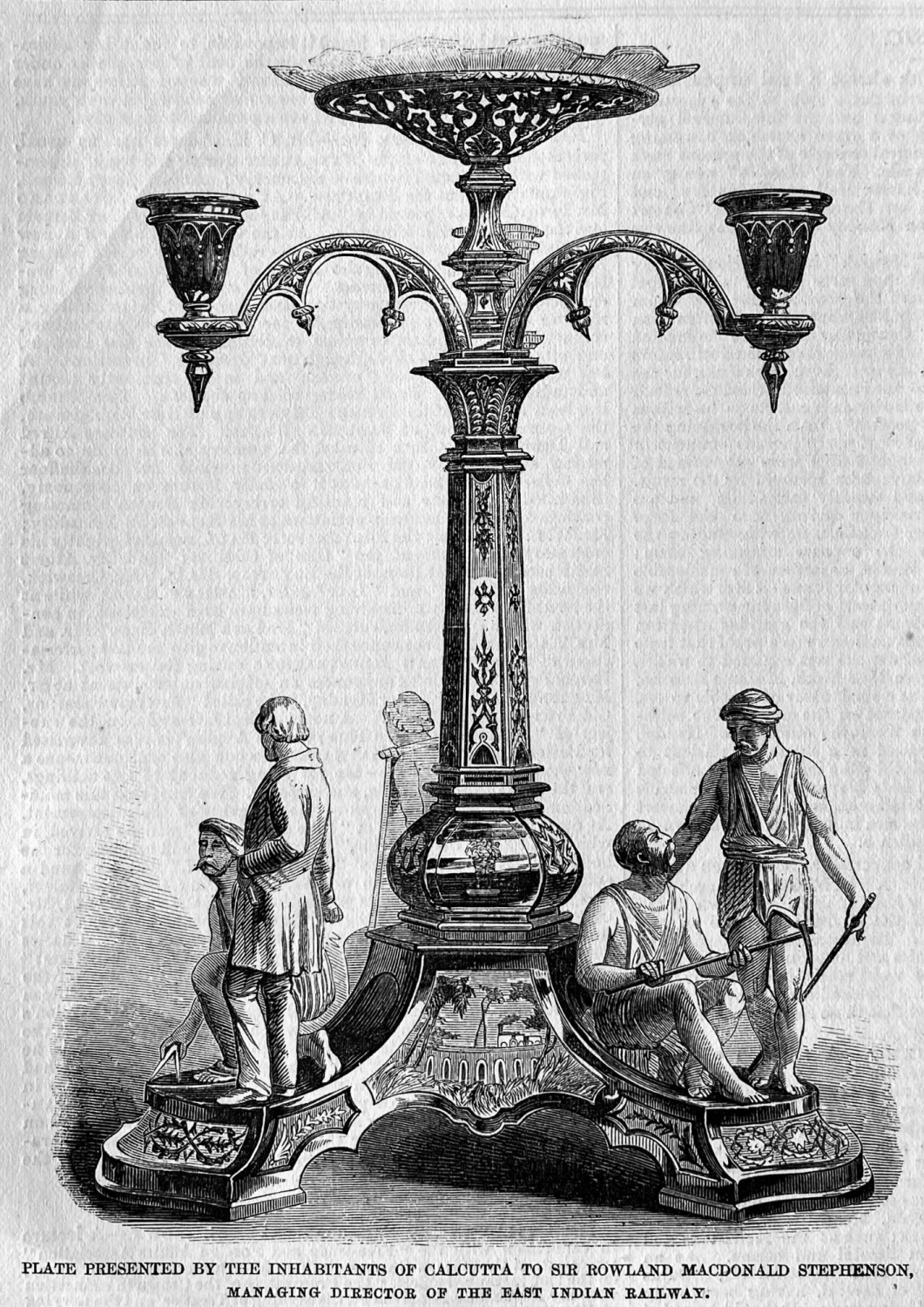 Plate Presented by the Inhabitants of Calcutta to Sir Rowland Macdonald Ste