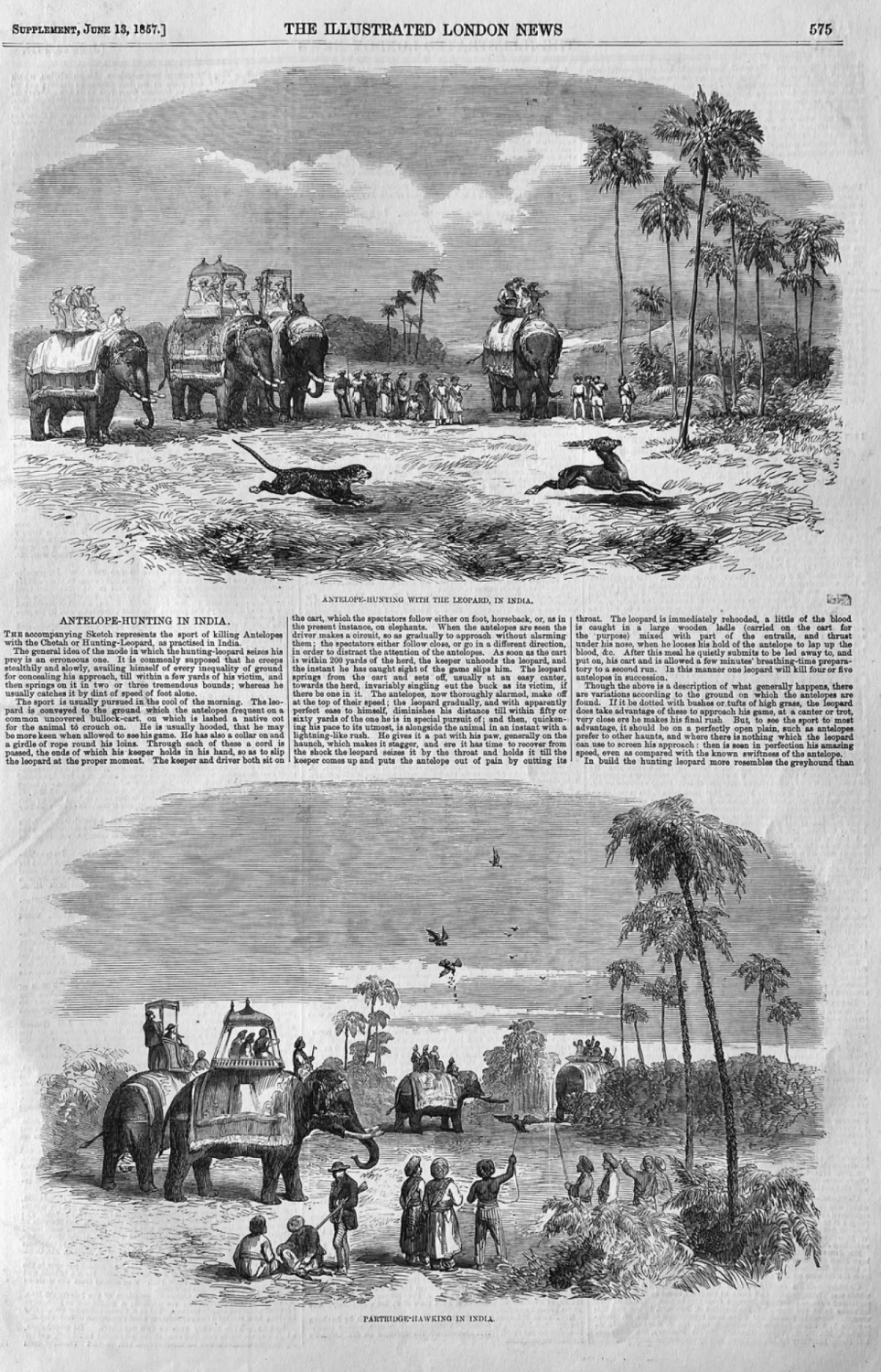 Antelope-Hunting in India.  1857.