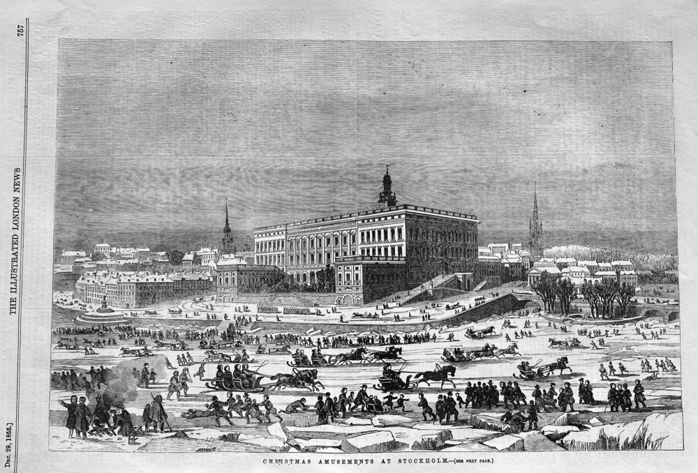 Christmas Amusements at Stockholm.  1855.