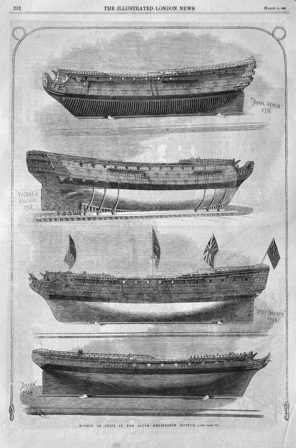 Models of Ships in the South Kensington Museum.  1865.