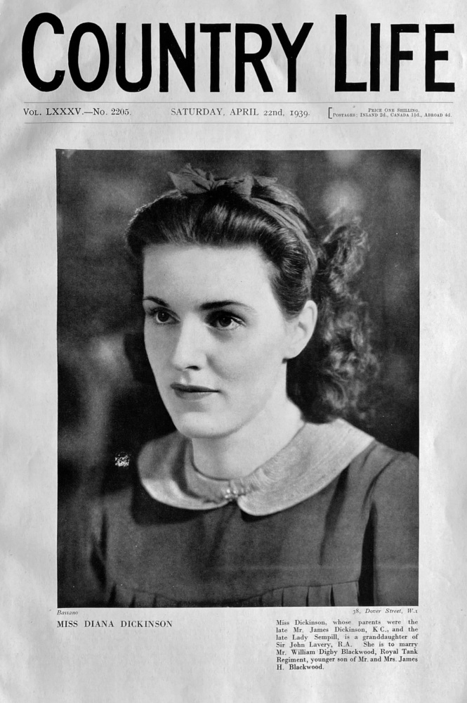 Country Life,  April 22nd, 1939.