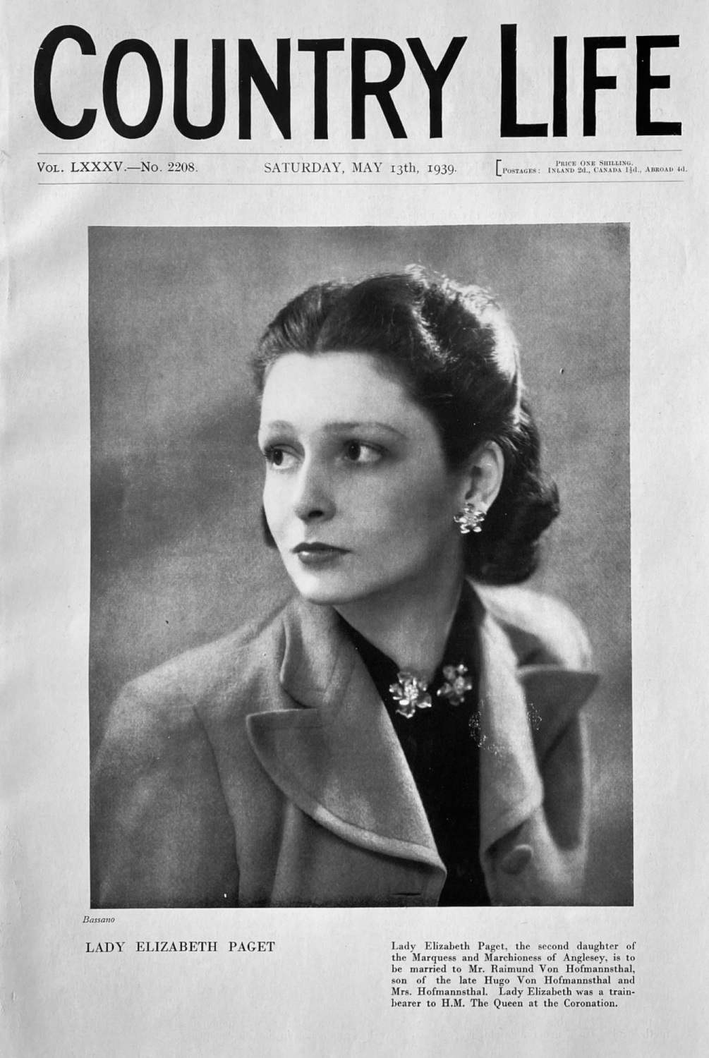 Country Life,  May 13th, 1939.