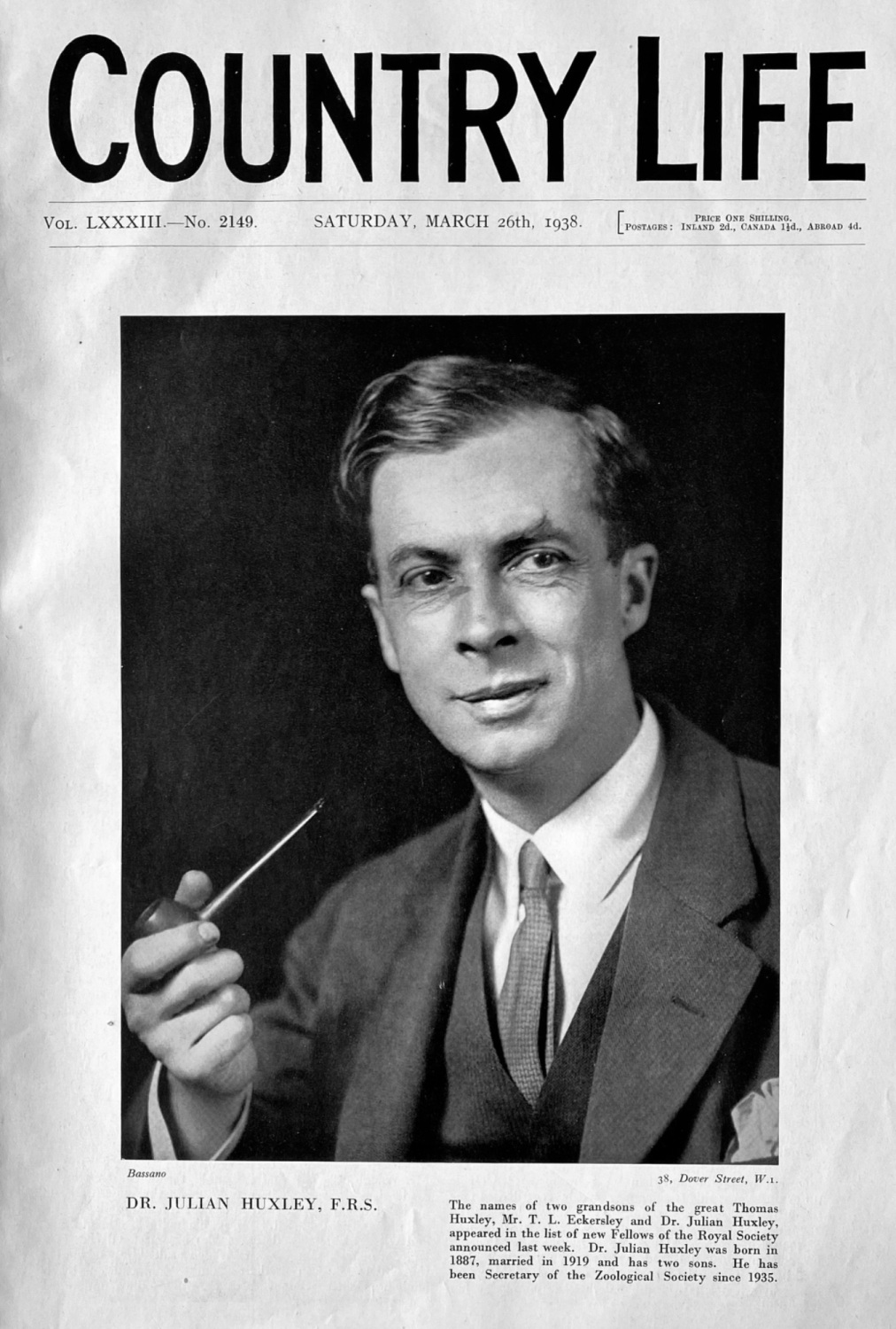 Country  Life,  March 26th, 1938.