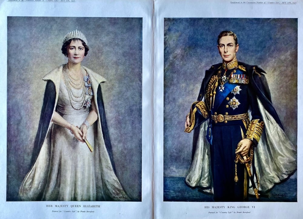 Her Majesty Queen Elizabeth  &   His Majesty King George VI.  1937.