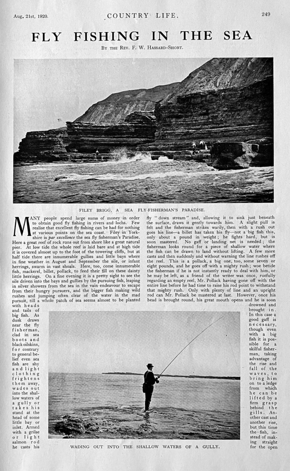 Fly Fishing in the Sea.  By the Rev. F. W. Hassard-Short.  1920.