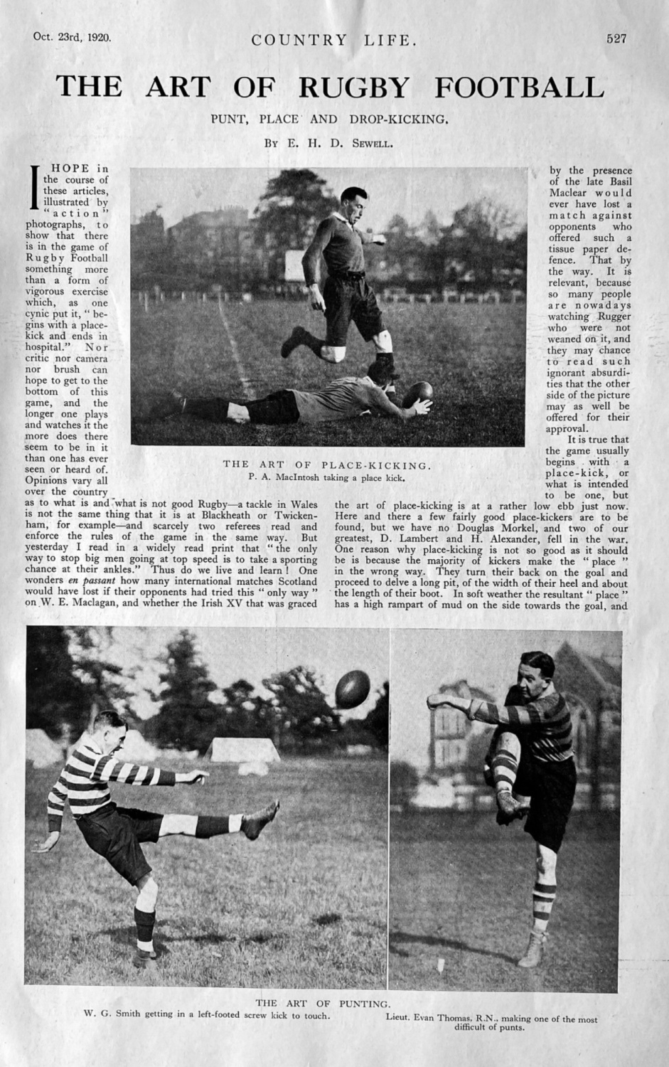 The Art of Rugby Football. 1920.