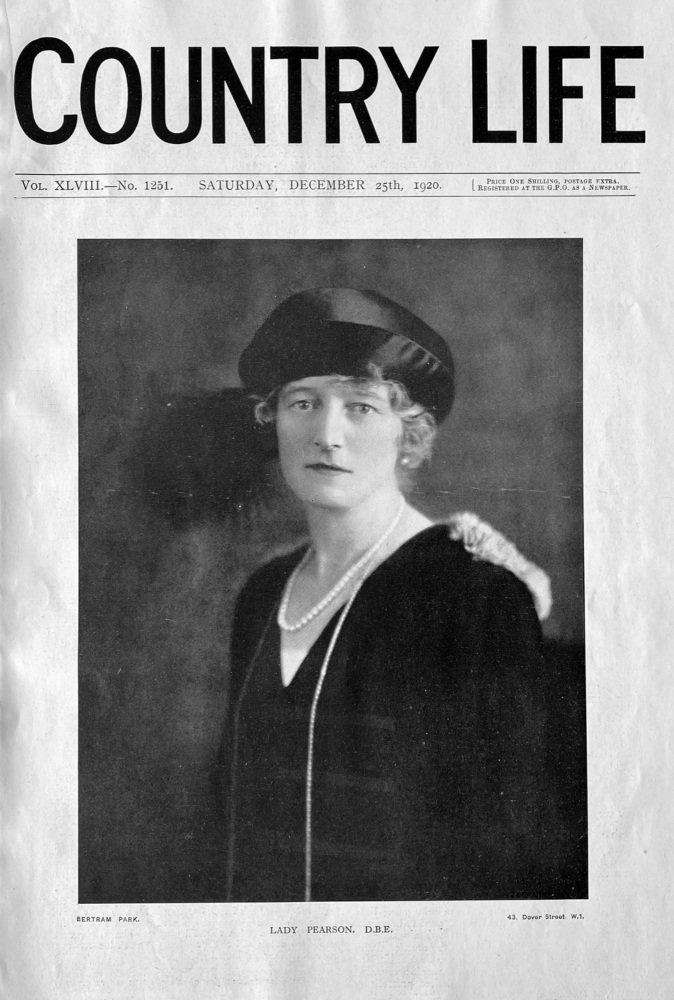Lady Pearson,  D.B.E.  1920.