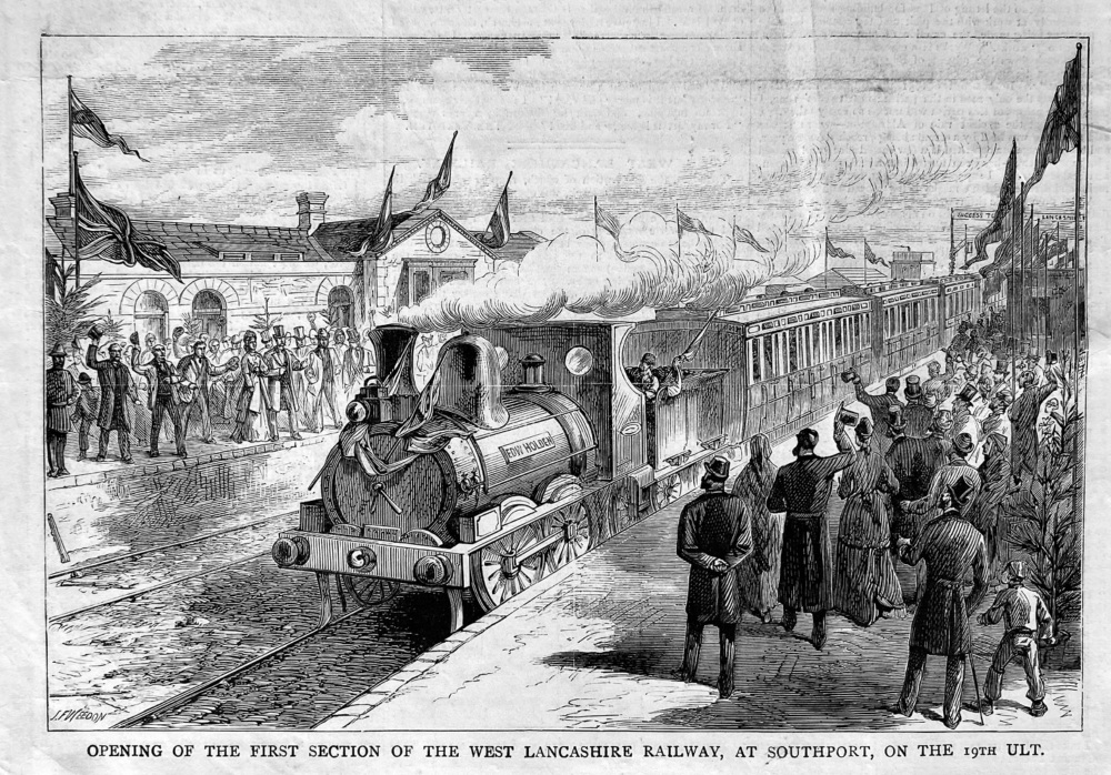 Opening of the First Section of the West Lancashire Railway, at Southport, on the 19th  Ult.  1878.
