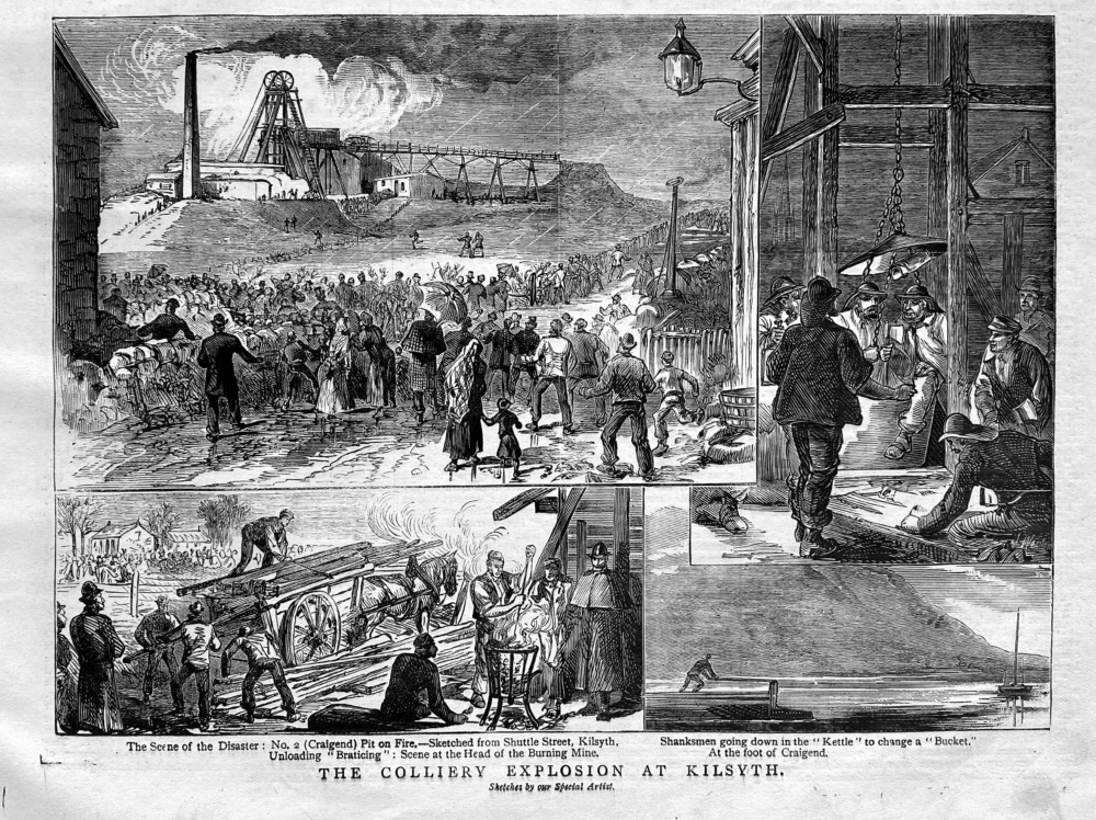 The Colliery Explosion at Kilsyth.  1878.