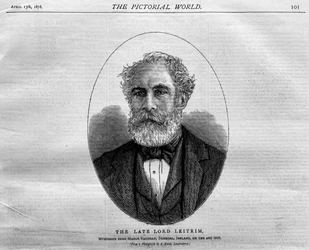 The Late Lord Leitrim.  1878.