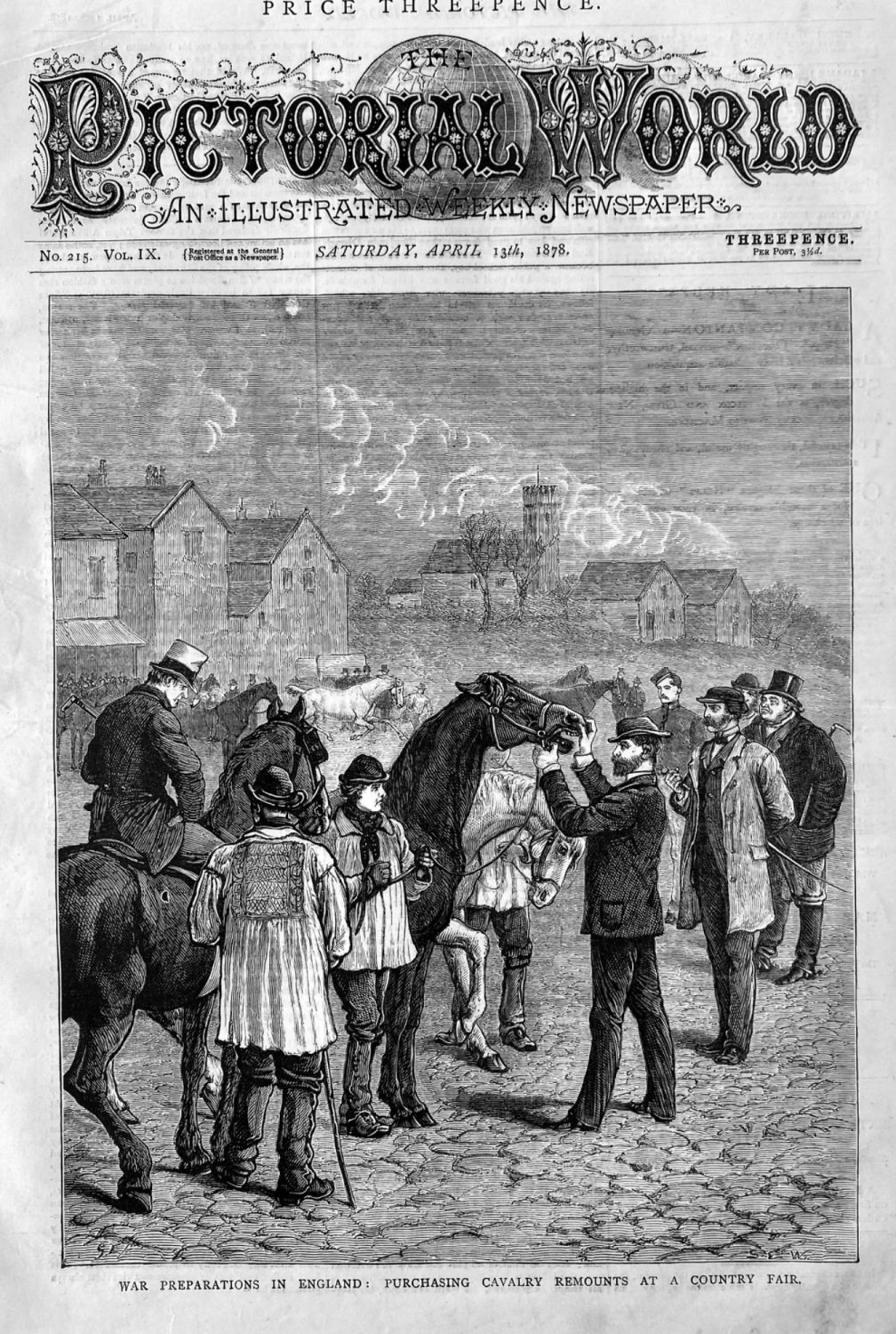 War Preparations in England :  Purchasing Cavalry Remounts at a Country Fai