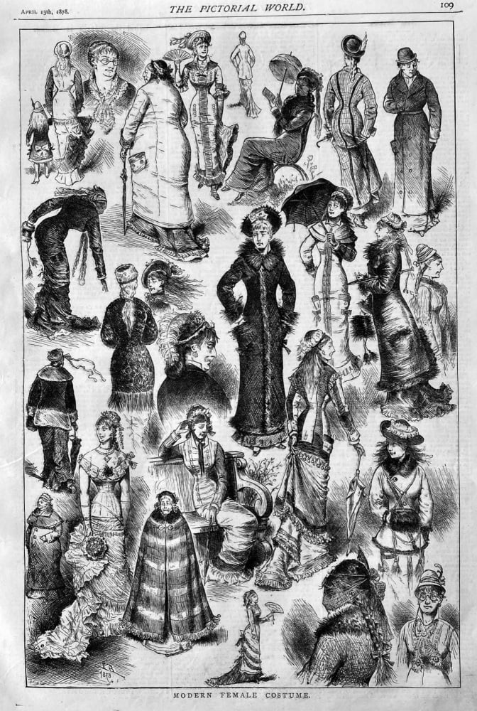 Modern Female Costume.  1878.