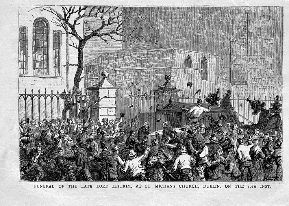 Funeral of the Late Lord Leitrim, at St. Michan's Church, Dublin, on the 10th inst.  1878.