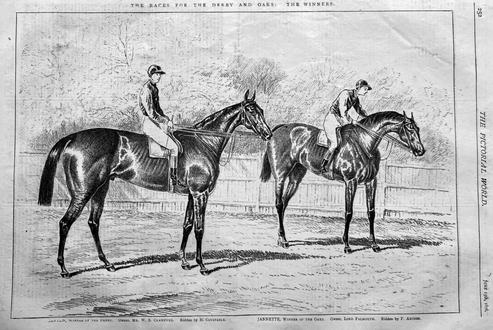 The Races for the Derby and Oaks :  The Winners.  1878.