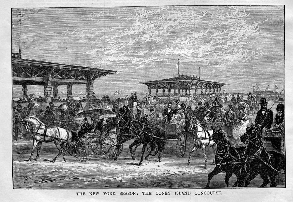 The New York Season :  The Coney Island Concourse.  1878.