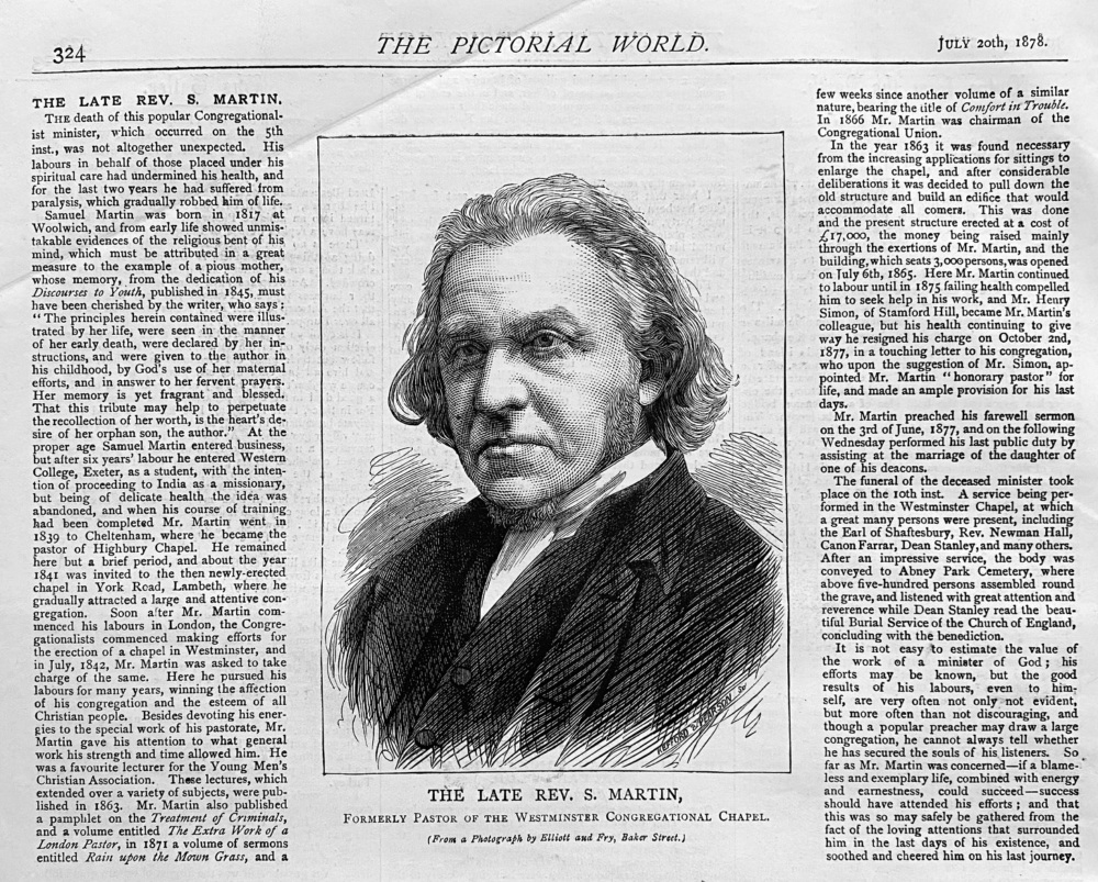 The Late Rev.  S. Martin.