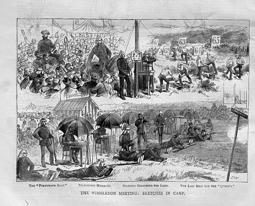 The Wimbledon Meeting :  Sketches in Camp.  1878.