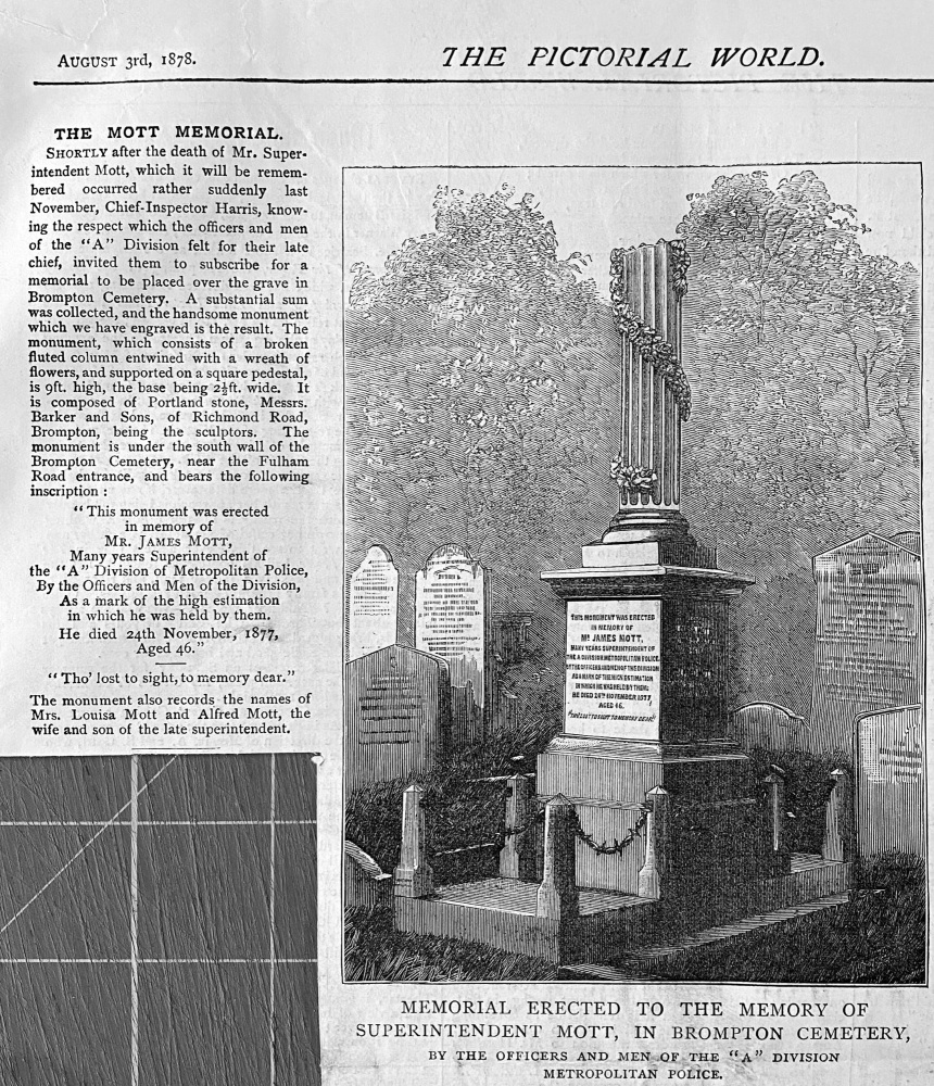 The Mott Memorial.  1878.