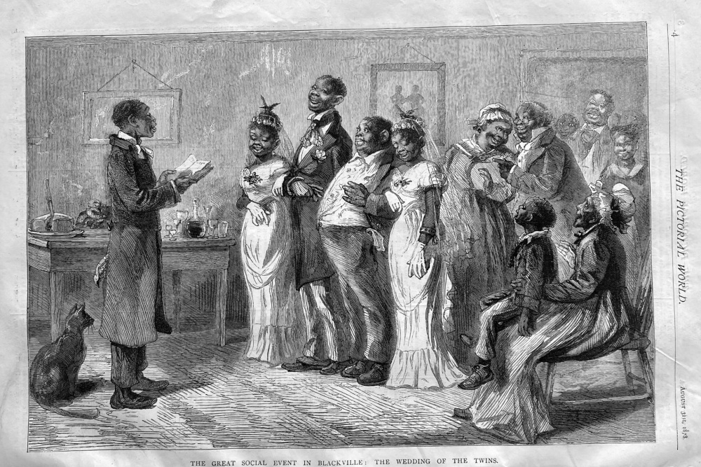 The Great Social Event in Blackville :  The Wedding of the Twins.  1878.
