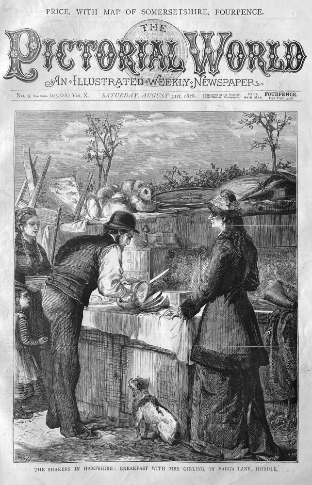 The Shakers in Hampshire :  Breakfast with Mrs. Girling, in Vagg's Lane, Hordle. 1878.