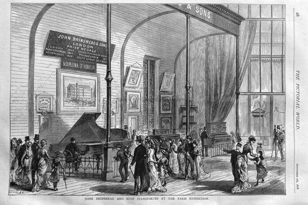 John Brinsmead and Sons' Pianofortes at the Paris Exhibition.  1878.