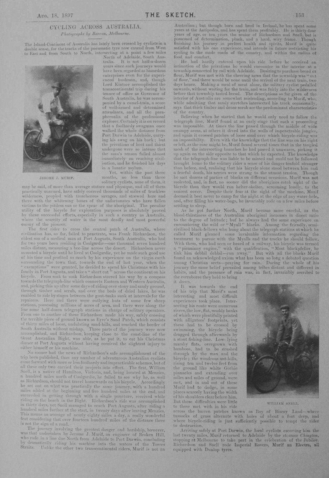 Cycling Across Australia - 1897