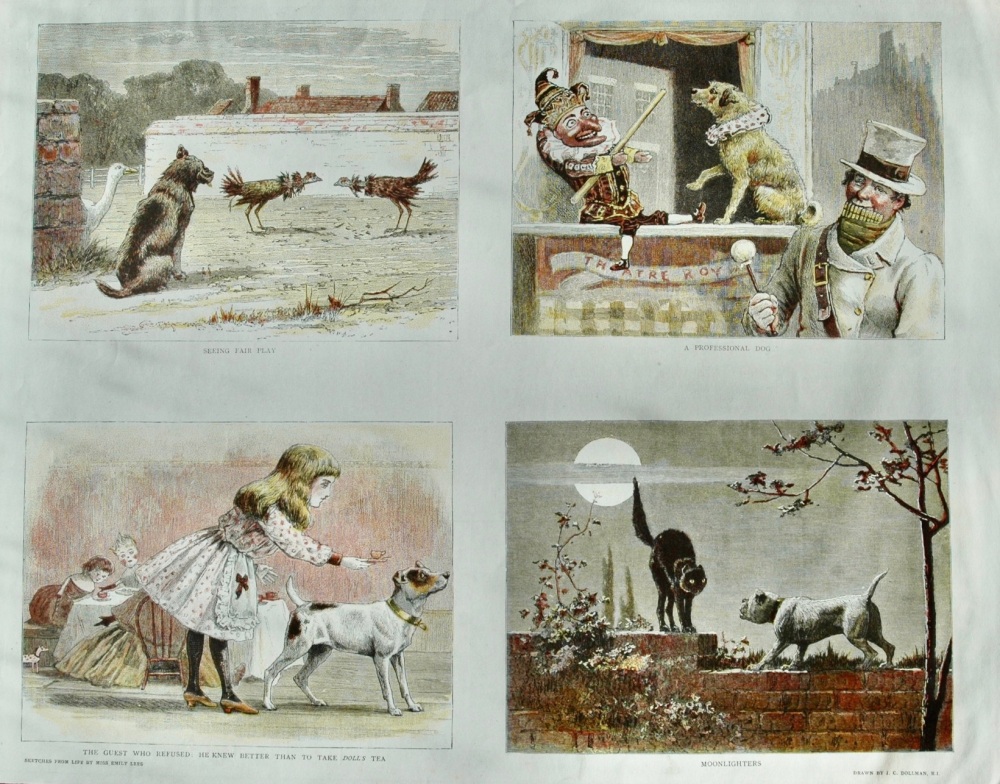 Four sketches from life by Miss Emily Lees - 1889