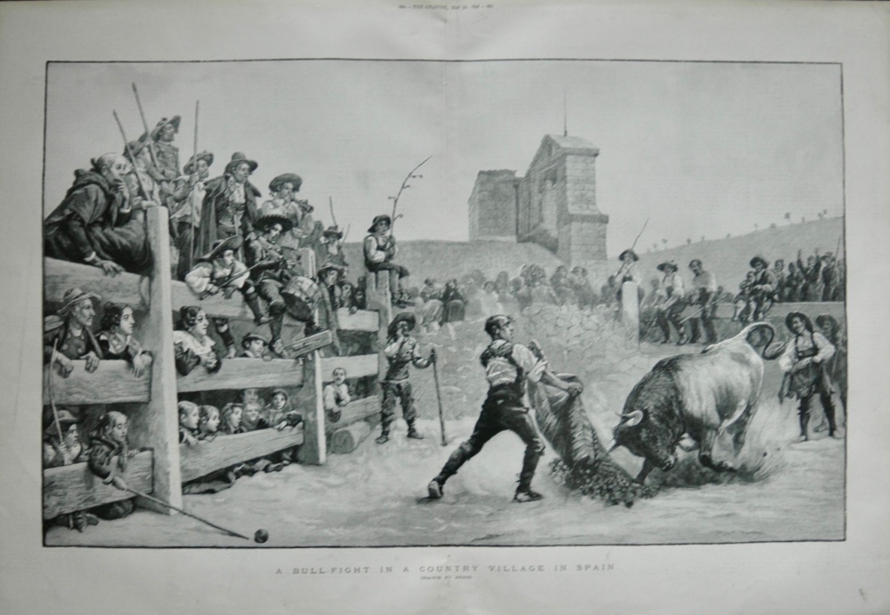 A Bullfight in a Country Village in Spain - 1896
