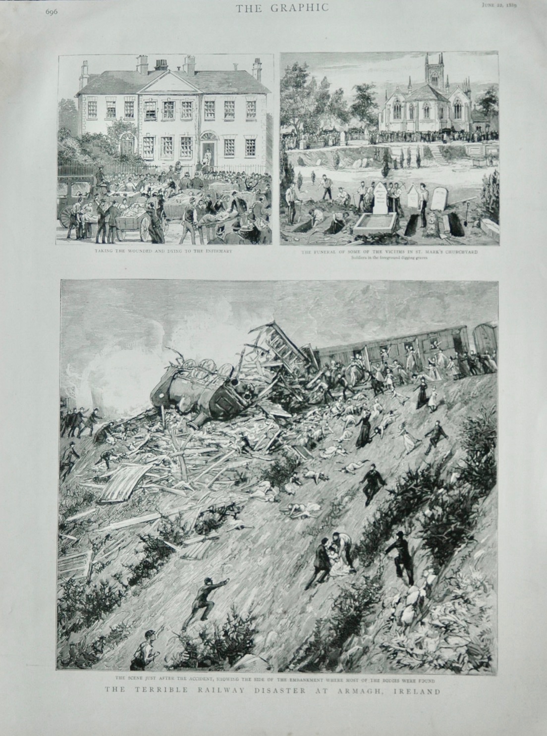 The Railway Disaster at Armagh, Ireland - 1889