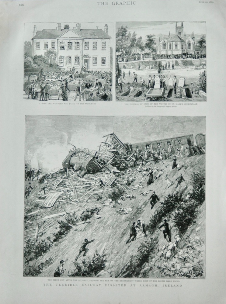 The Railway Disaster at Armagh, Ireland - 1889