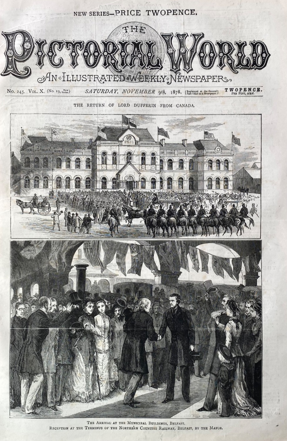 The Return of Lord Dufferin from Canada.  1878.