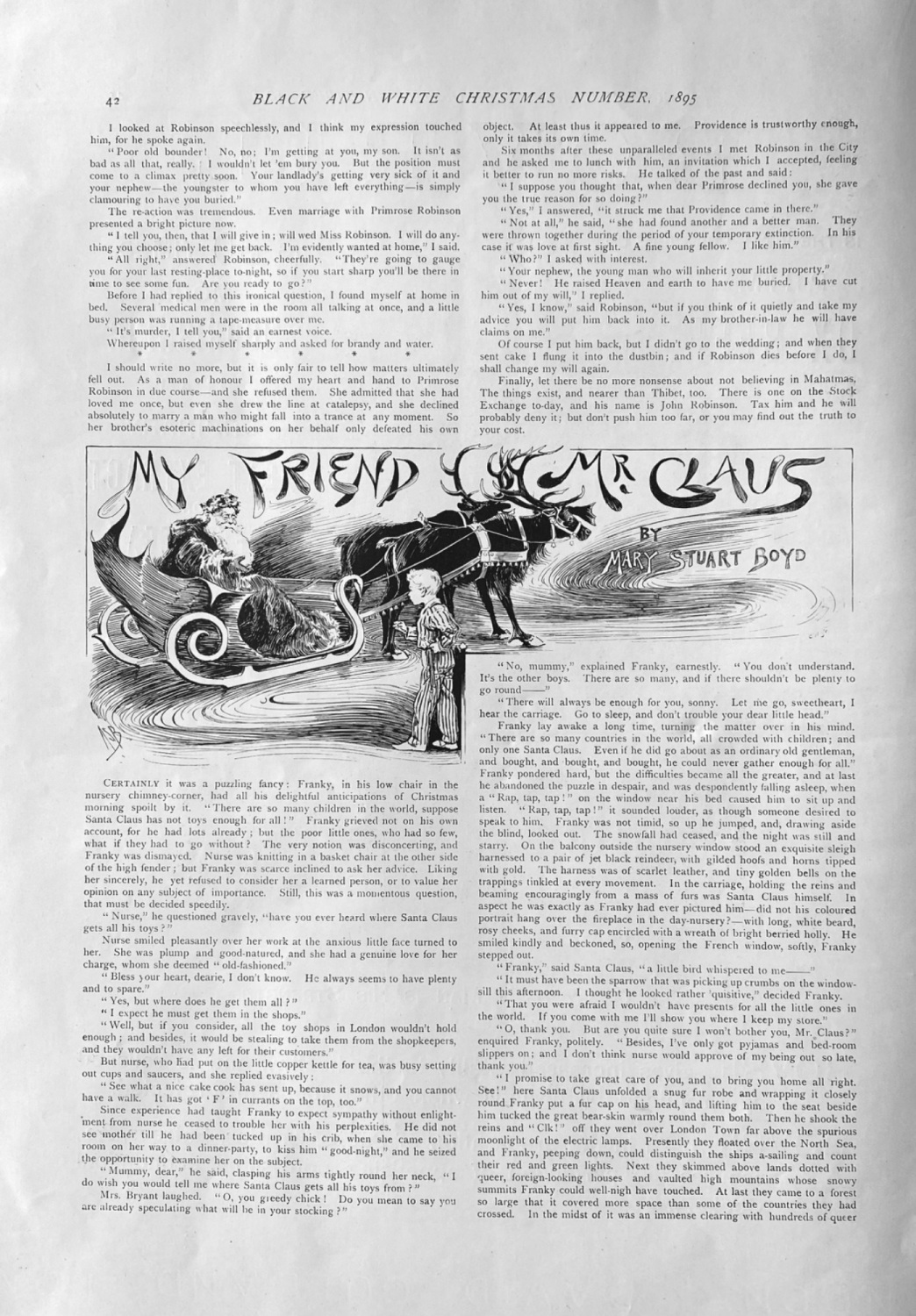 My Friend Mr. Claus.  Written by Mary Stuart Boyd.  1895.