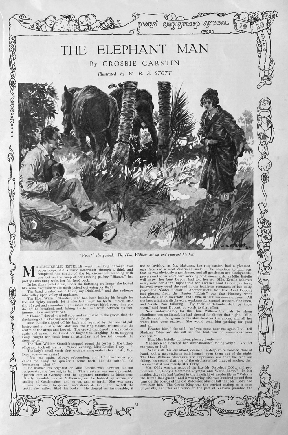 The Elephant Man.  By Crosbie Garstin.  1920.