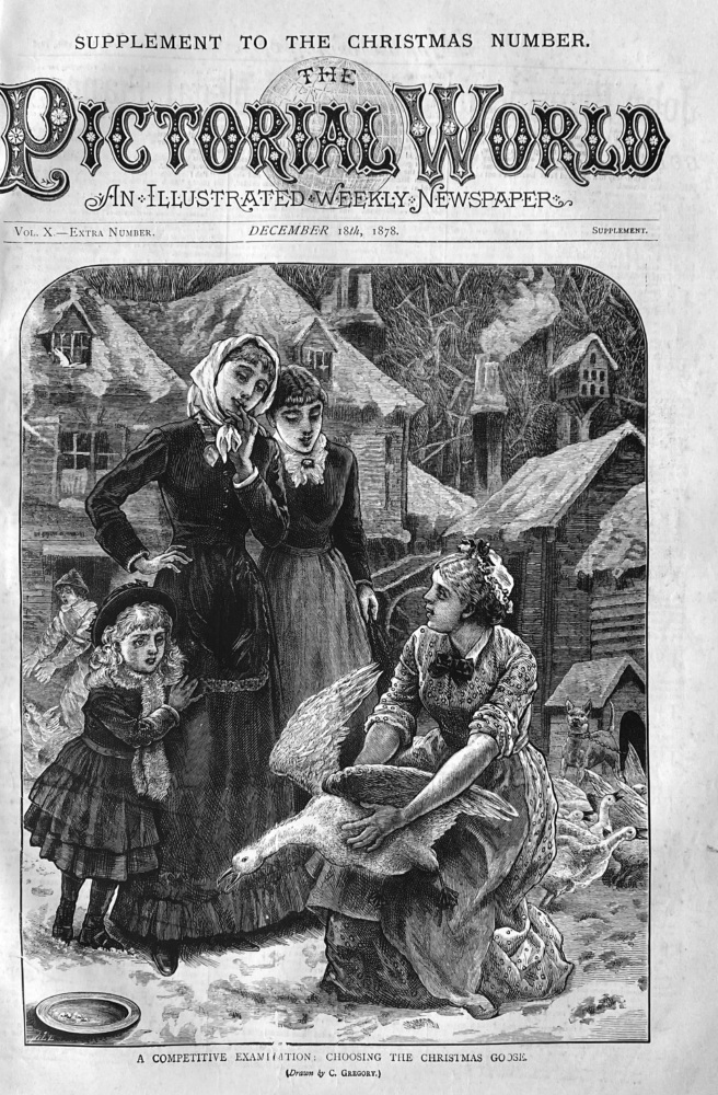 A Competitive Examination :  Choosing the Christmas Goose.  1878.