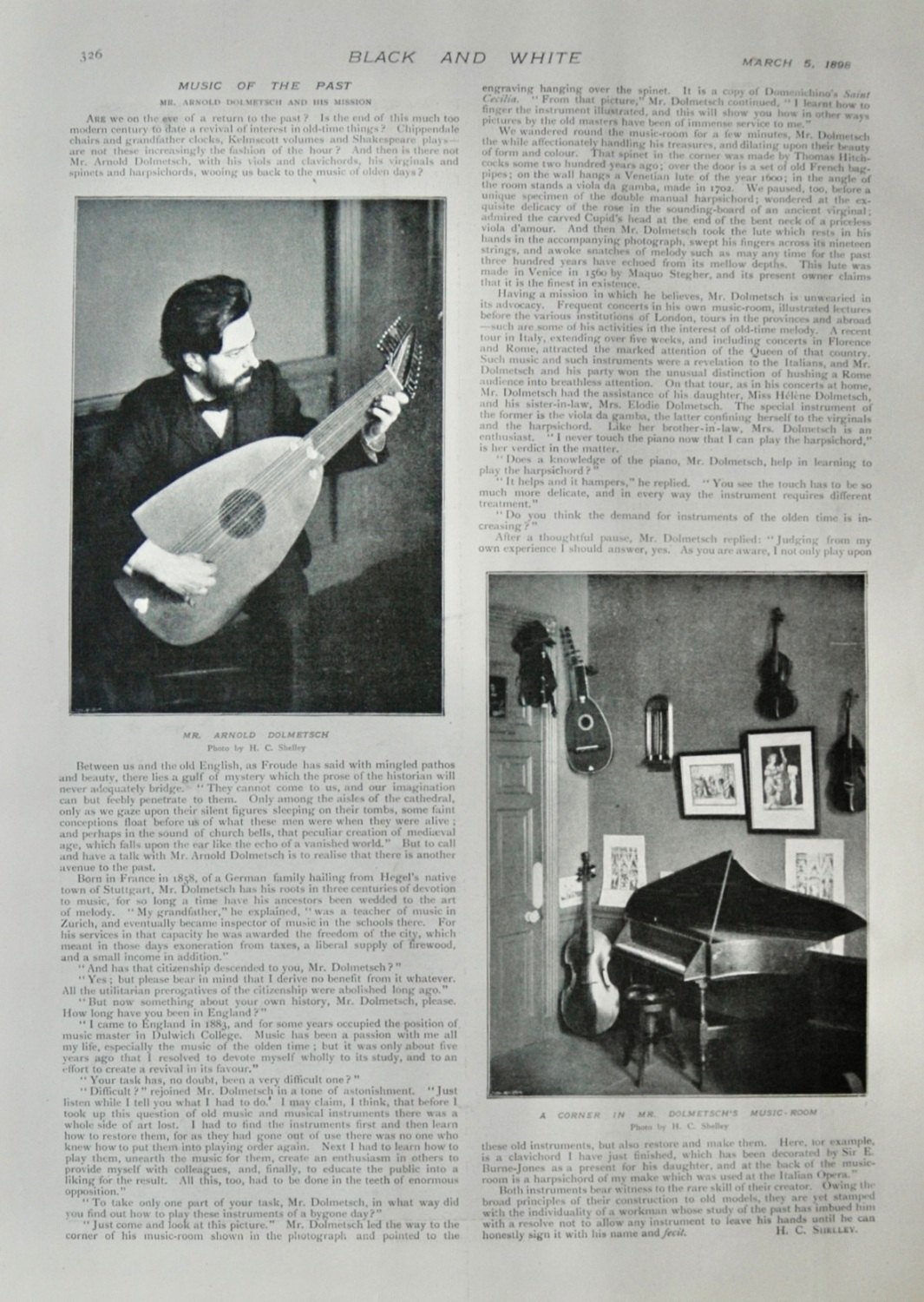 Mr Arnold Dolmetsch - 1898