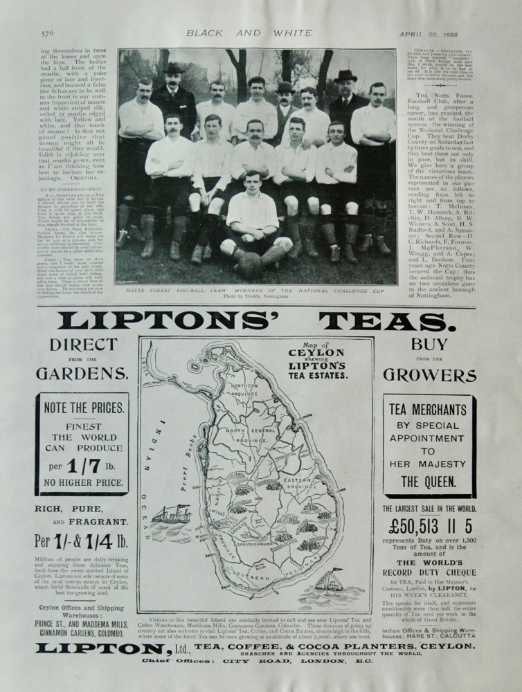 Notts Forest Football Team - 1898