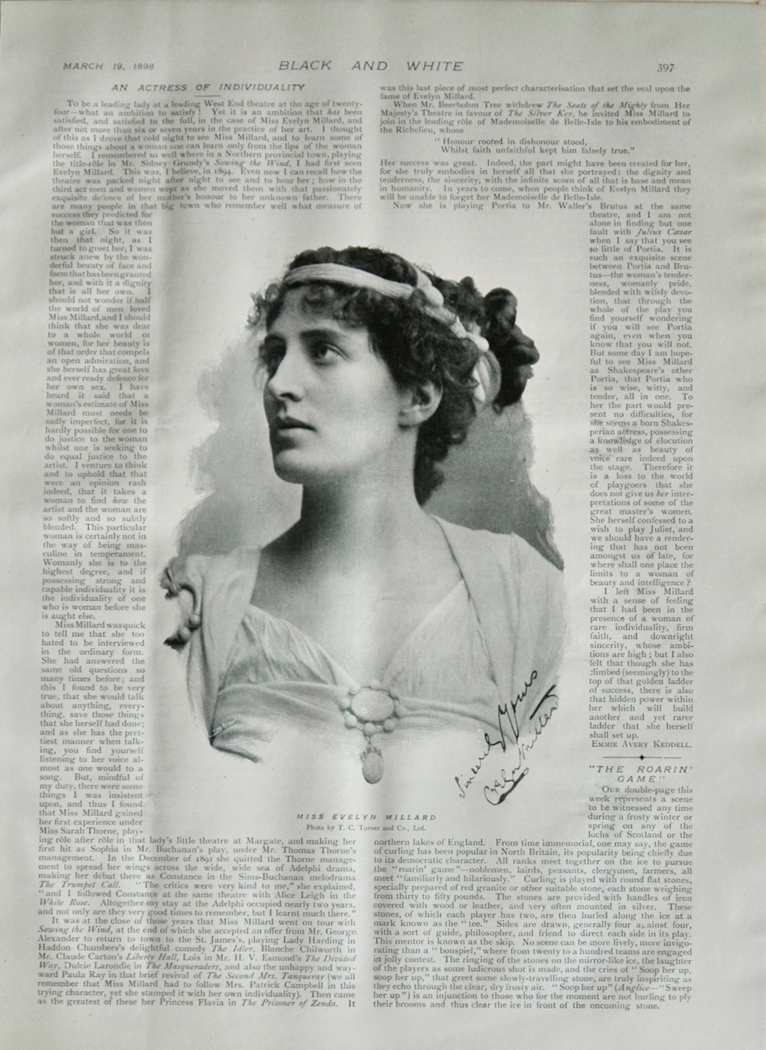 Miss Evelyn Millard - 1898