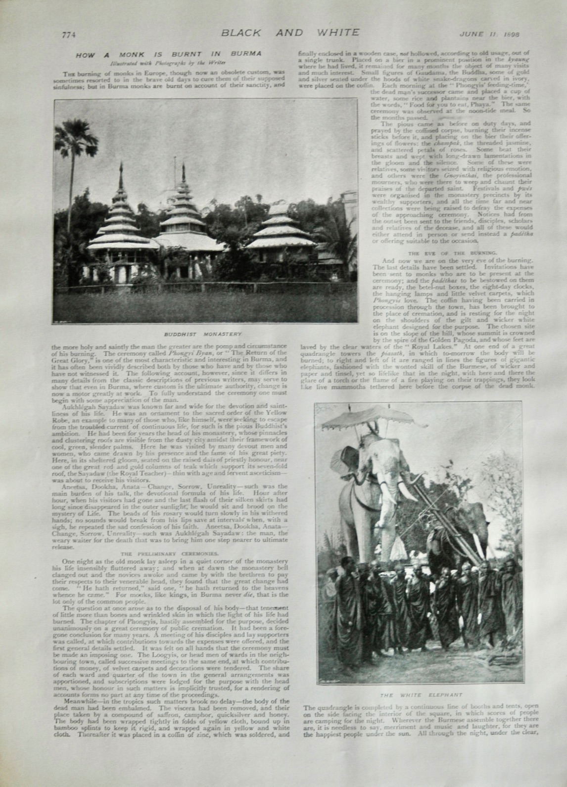 How a Monk is Burnt in Burma - 1898