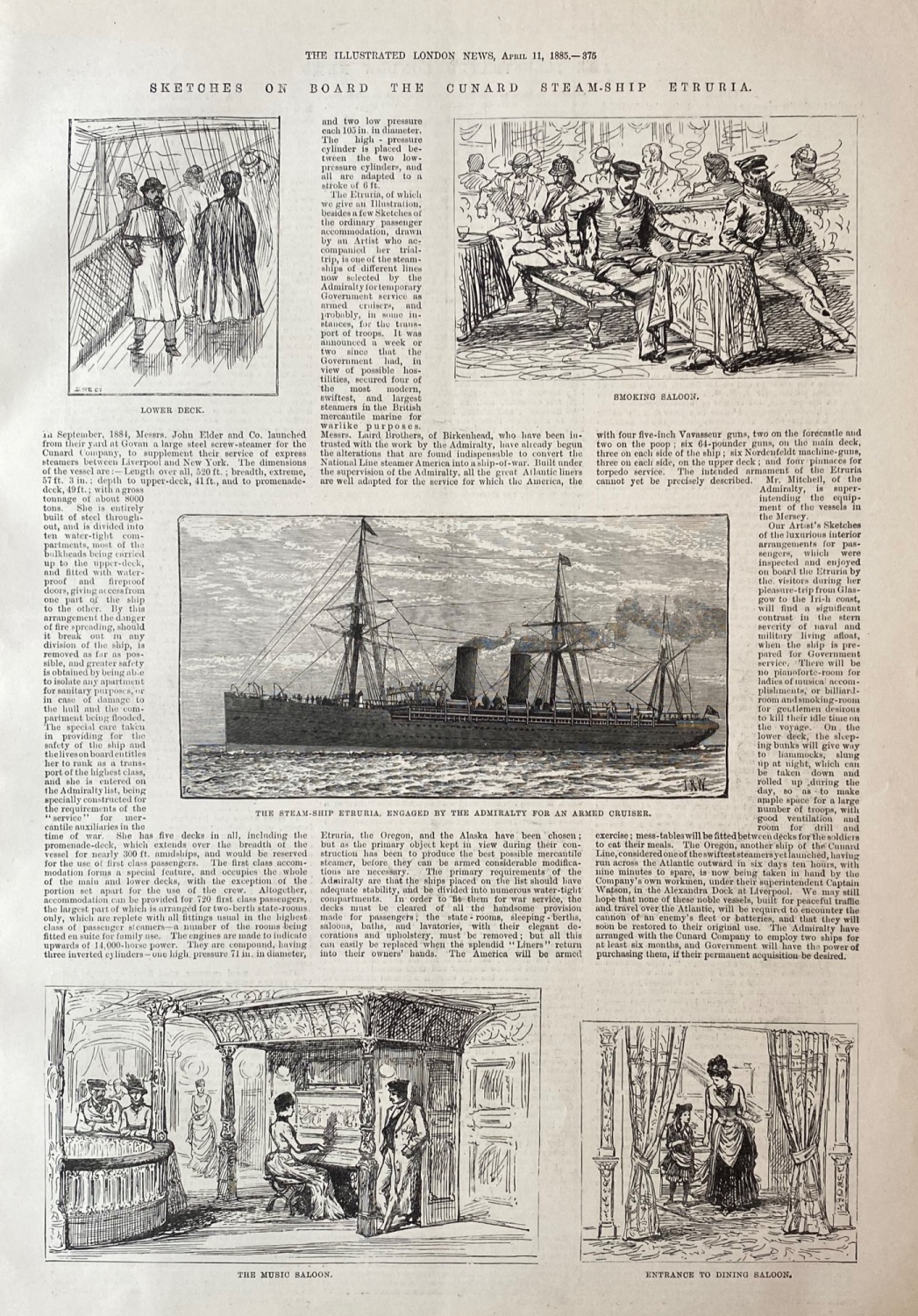 On Board the Cunard Steamship 