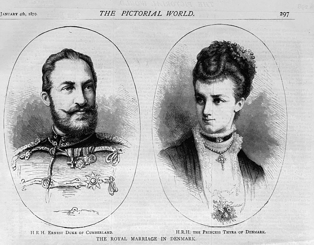 The Royal Marriage in Denmark.  1879.