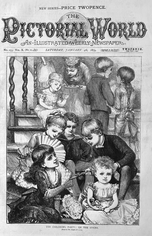 The Children's Party:  On The Stairs.  1879.